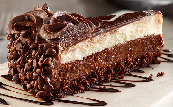 Olive Garden Menu with Prices & Calories 2026 80 Black Tie Mousse Cake (V)
