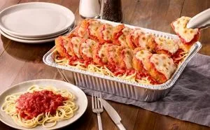 Olive Garden Menu with Prices & Calories 2026 146 Chicken Parmigiana (Serves 4 – 6)
