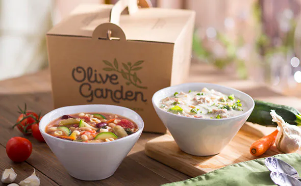 Olive Garden Menu with Prices & Calories 2026 163 Homemade Soups Large (Serves 12)