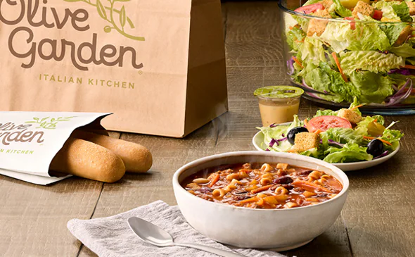 Olive Garden Menu with Prices & Calories 2026 78 Soup, Salad and Breadsticks Lunch