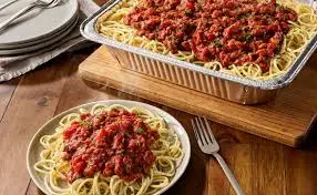 Olive Garden Menu with Prices & Calories 2026 6 Spaghetti with Meat Sauce (Serves 4 – 6)